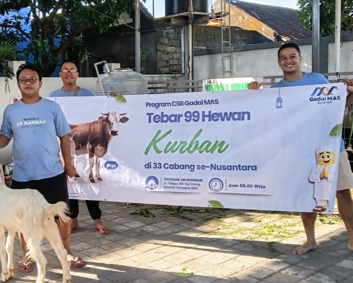 Gadai MAS Nusantara Mengadakan Program CSR Tebar 99 Hewan Kurban di 33 Cabang Se-Nusantara